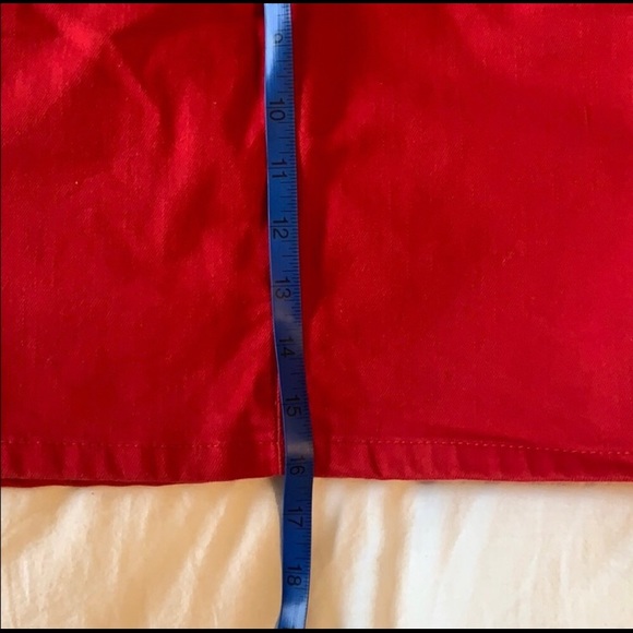 Red Denim Mini Skirt H&M size 4 - Picture 3 of 4